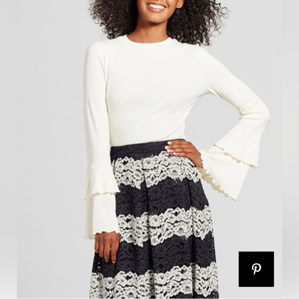 Who What Wear Lace A-Line Skirt - Picture 2 of 12